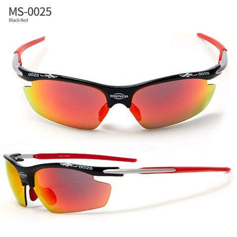 Kính Golf Thời Trang Tráng Gương đỏ MS-0025 BLACK/RED UV400 | FeelMorys