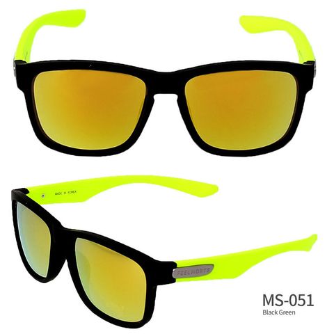 Kính mát thời trang MS-051 Đen Xanh lá Tráng gương UV400 | FeelMorys