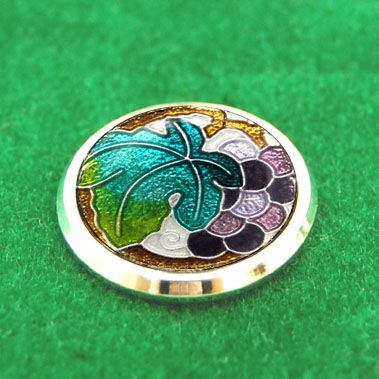 Ball marker Kim loại phủ gốm Cloisonne thủ công cao cấp Nhật Bản ANDO