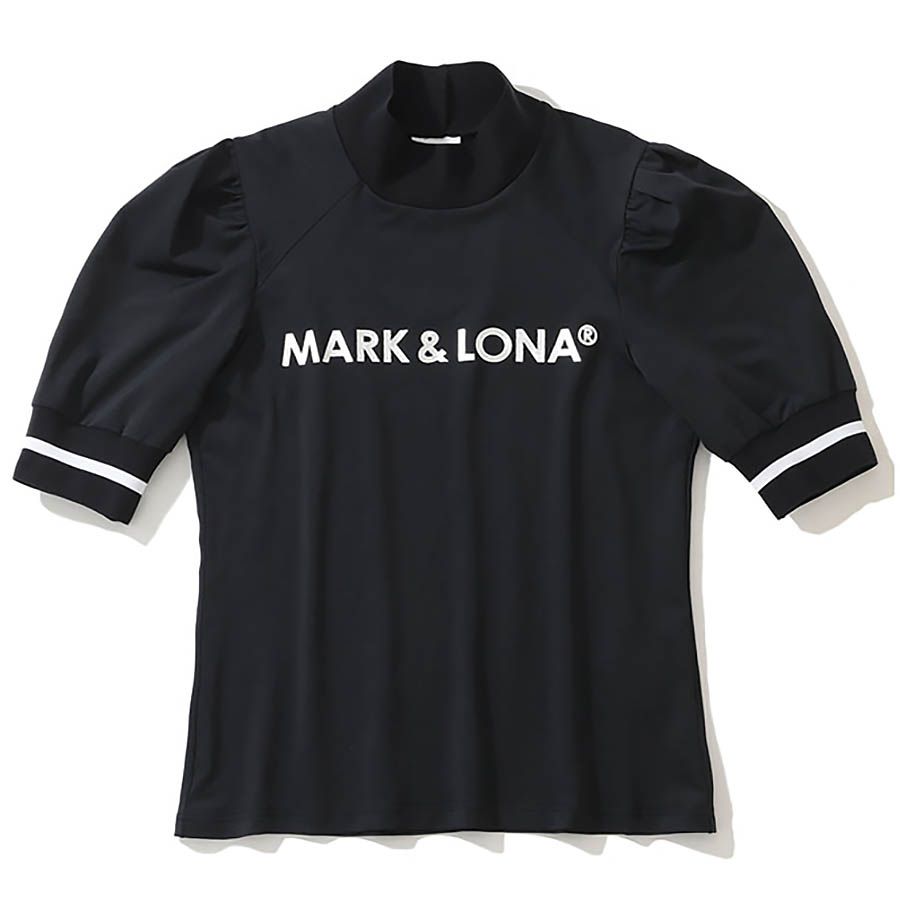 Áo thun nữ cổ tròn tay ngắn Med Puffy MLW-4B-AA07 Black | MARK & LONA