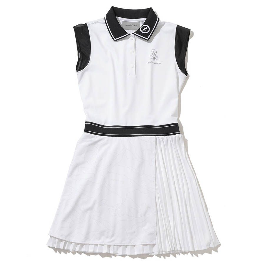Váy golf liền thân SCP Polo Dress MXW-4B-AO02 White | MARK & LONA
