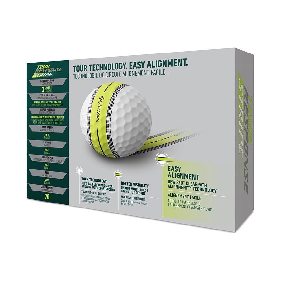 Hộp 12 bóng golf Tour Response STRIPE Balls | Taylor Made