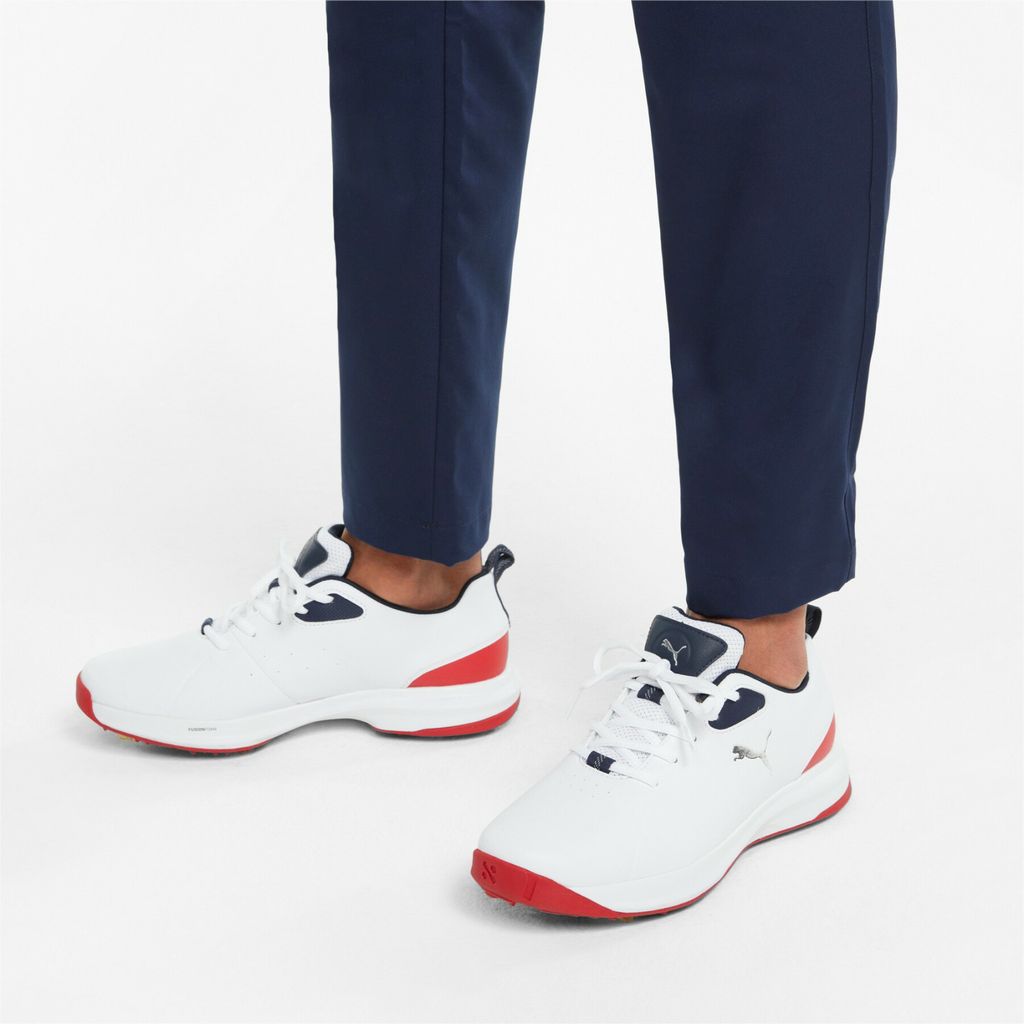 Giày golf nam FUSION FX Tech Puma White-Navy Blazer-Ski Patrol 3760810