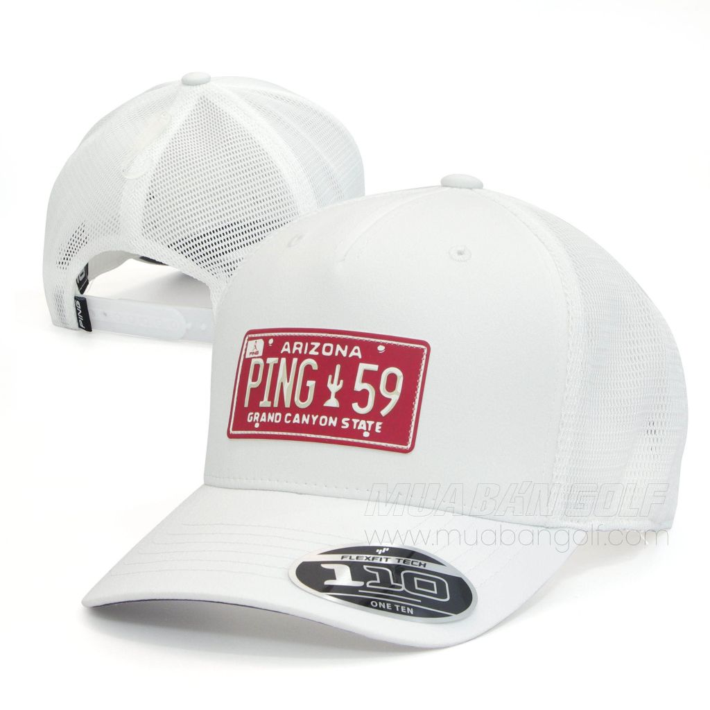 Nón kết golf DIRECT LICENSE PLATE CAP35926-102 màu trắng | PING