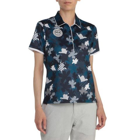 Áo golf nữ tay ngắn E2MA220514 QUICK DRY DIGITAL FLOWER POLO | Mizuno