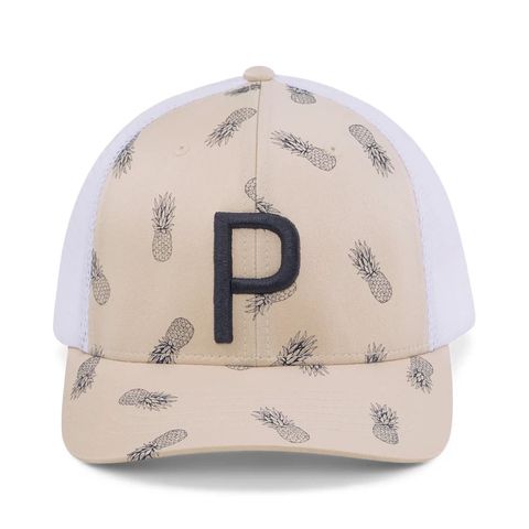 Mũ kết golf 02442802 Pineapple Trucker P Cap White Pepper-Navy Blazer | Puma