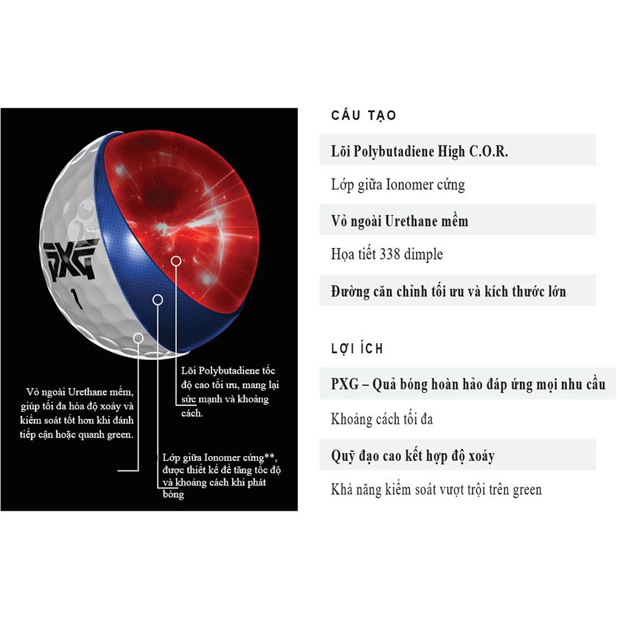 Hộp 12 bóng golf Xtreme Premium | PXG | ƯU ĐÃI TẶNG KÈM