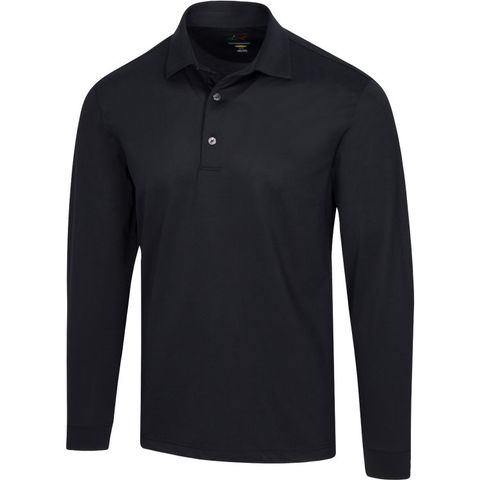 Áo golf nam tay dày G7S22K980_BLK LONG SLEEVE FREEDOM PIQUE POLO - Black | Greg Norman