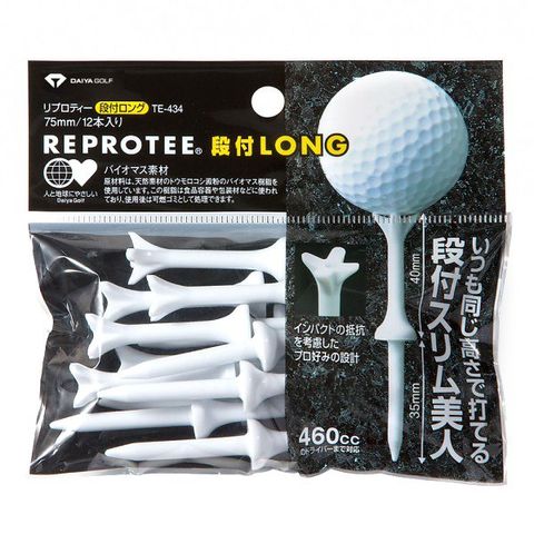 Tee golf bột bắp 75MM Reprotee TE 434 Ex-Long Japan | Daiya