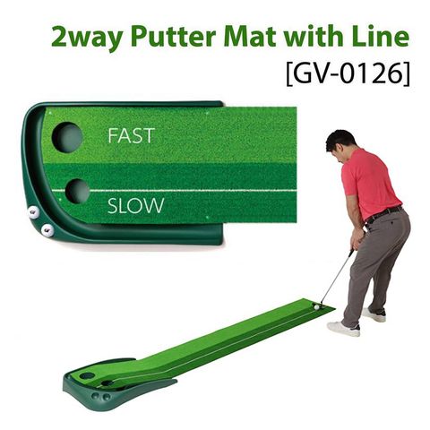 Thảm tập đẩy bóng 2 line Putter Mat GV0126 dài 2m4 | Tabata