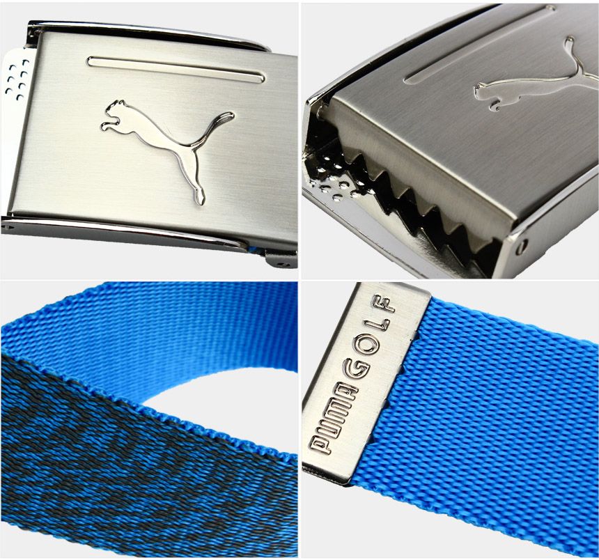 Thắt lưng golf dù 2 mặt nam Reversible Web Belt 053537 | PumaBleu Azur