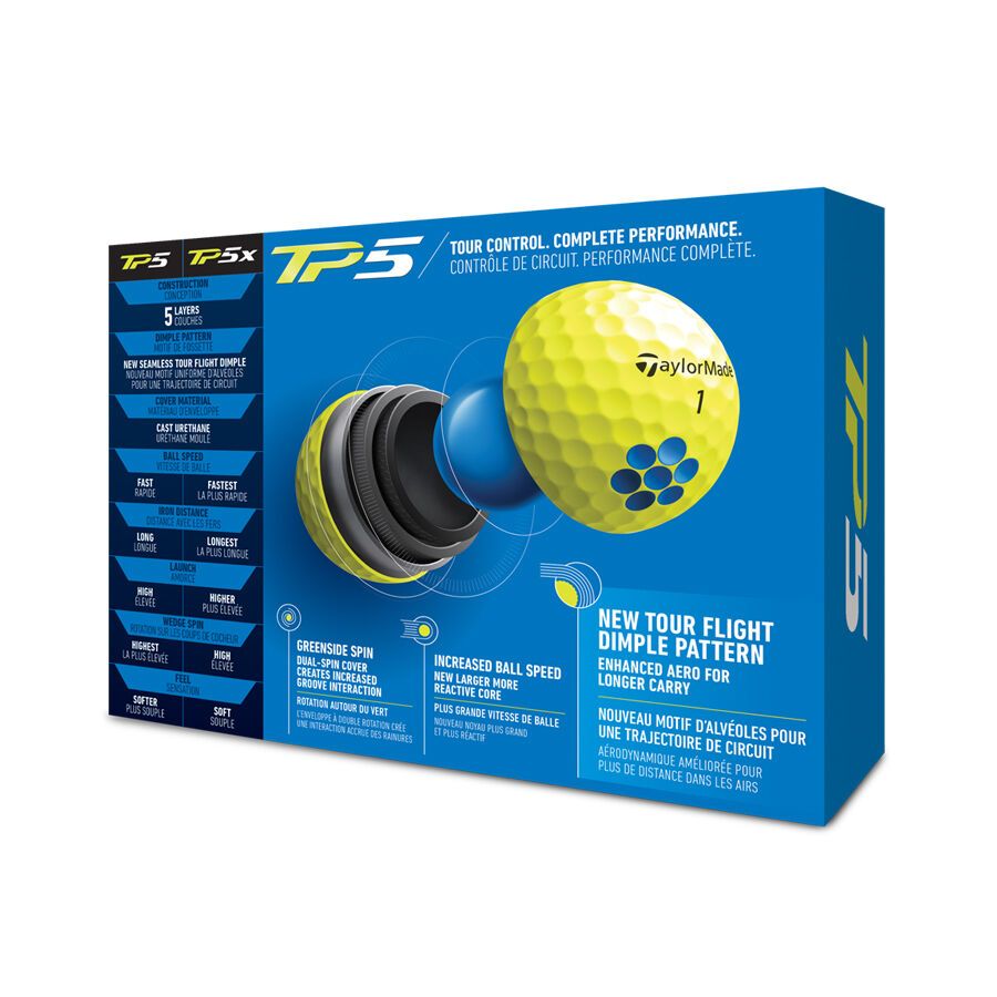 Hộp 12 bóng golf TP5 Vàng 2021 | TaylorMade