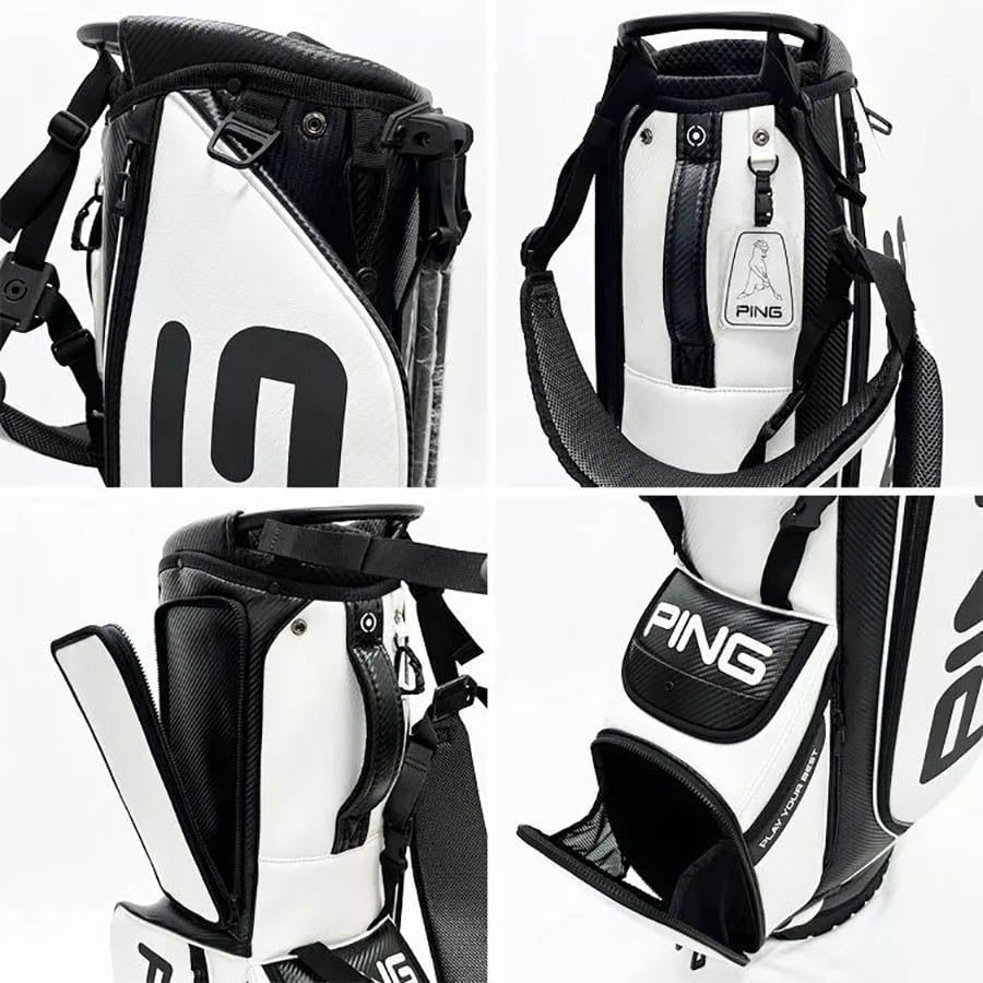 Túi gậy golf DIRECT BAGS CB-P2307 HOOFER TOUR JP WHITE 36905-101 | PINẢnh cận các chi tiết túi gậy golf DIRECT BAGS CB-P2307 HOOFER TOUR JP WHITE 36905-101 | PING