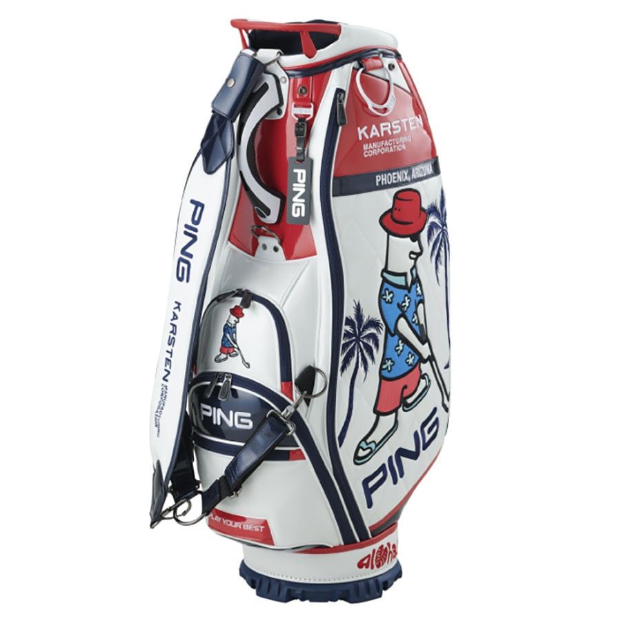 Túi gậy golf GOLF BAG CB-N2301 36908-102 WHITE/RED | PINGTúi gậy golf GOLF BAG CB-N2301 36908-102 WHITE/RED | PING