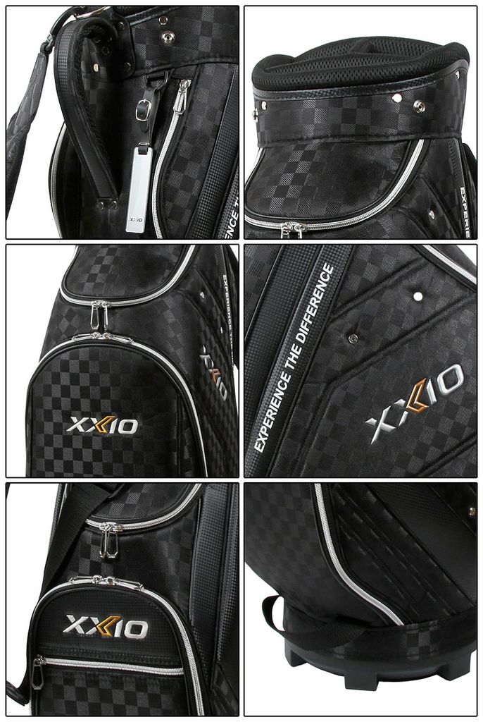 Túi gậy golf Cart bag GGC-X142 Black Check 2.2 kg | XXIOTúi gậy golf Cart bag GGC-X142 Black Check 2.2 kg | XXIO