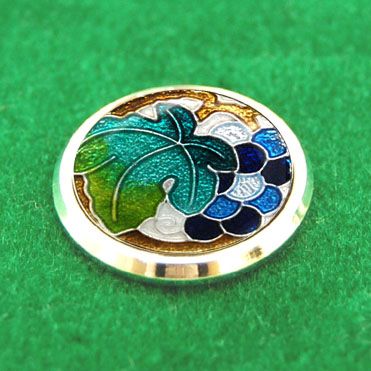 Ball marker Kim loại phủ gốm Cloisonne thủ công cao cấp Nhật Bản ANDO