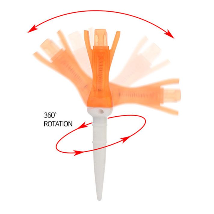 Hộp 2 Tee golf nhựa lò xo xoay 360º VS1400 Korea | KOVISS
