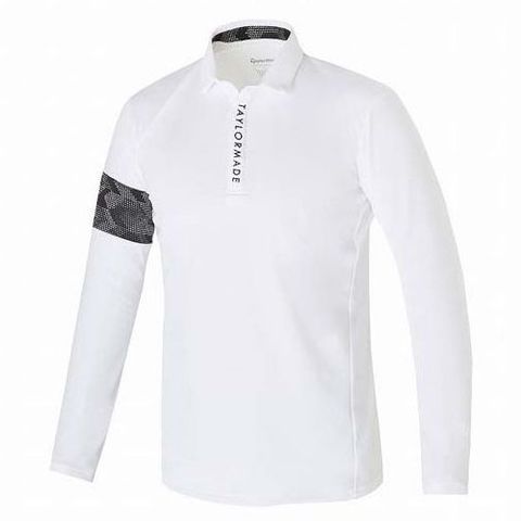 Áo golf tay dài nam 2MFPO-TB754 WH N92022 | Men's Golf Long Sleeve PolosTaylorMade