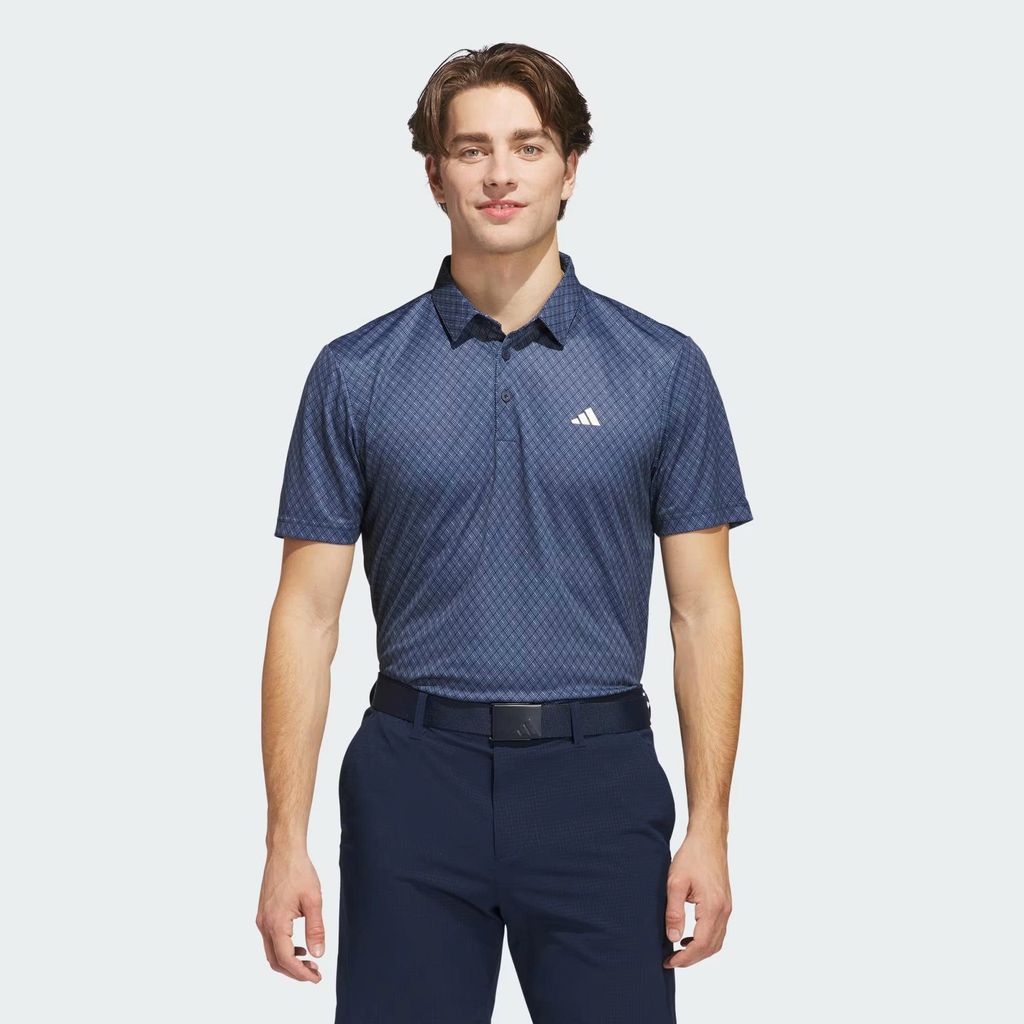 Áo golf nam tay ngắn Core Allover Print Collegiate Navy / White JF8852