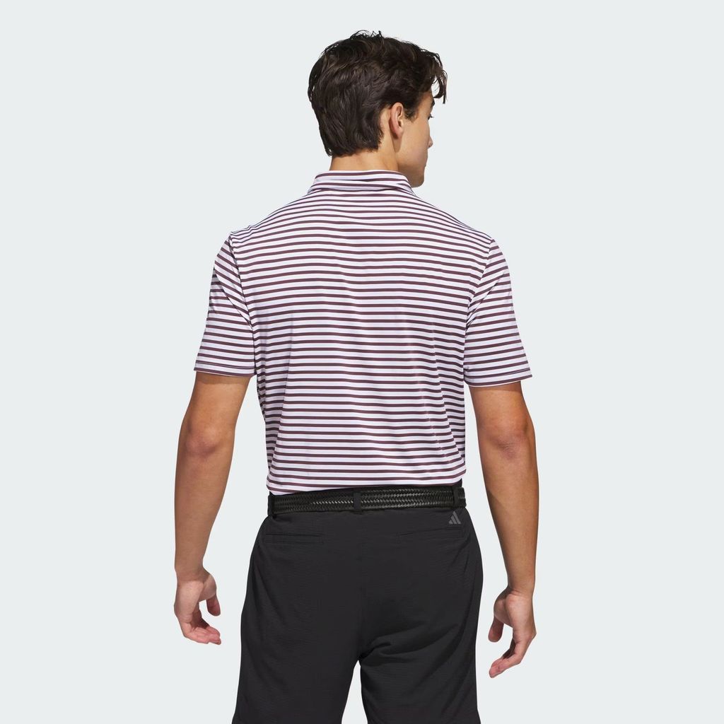 Áo golf nam tay ngắn Ultimate365 Stripe Polo White / Aurora Ruby JF489
