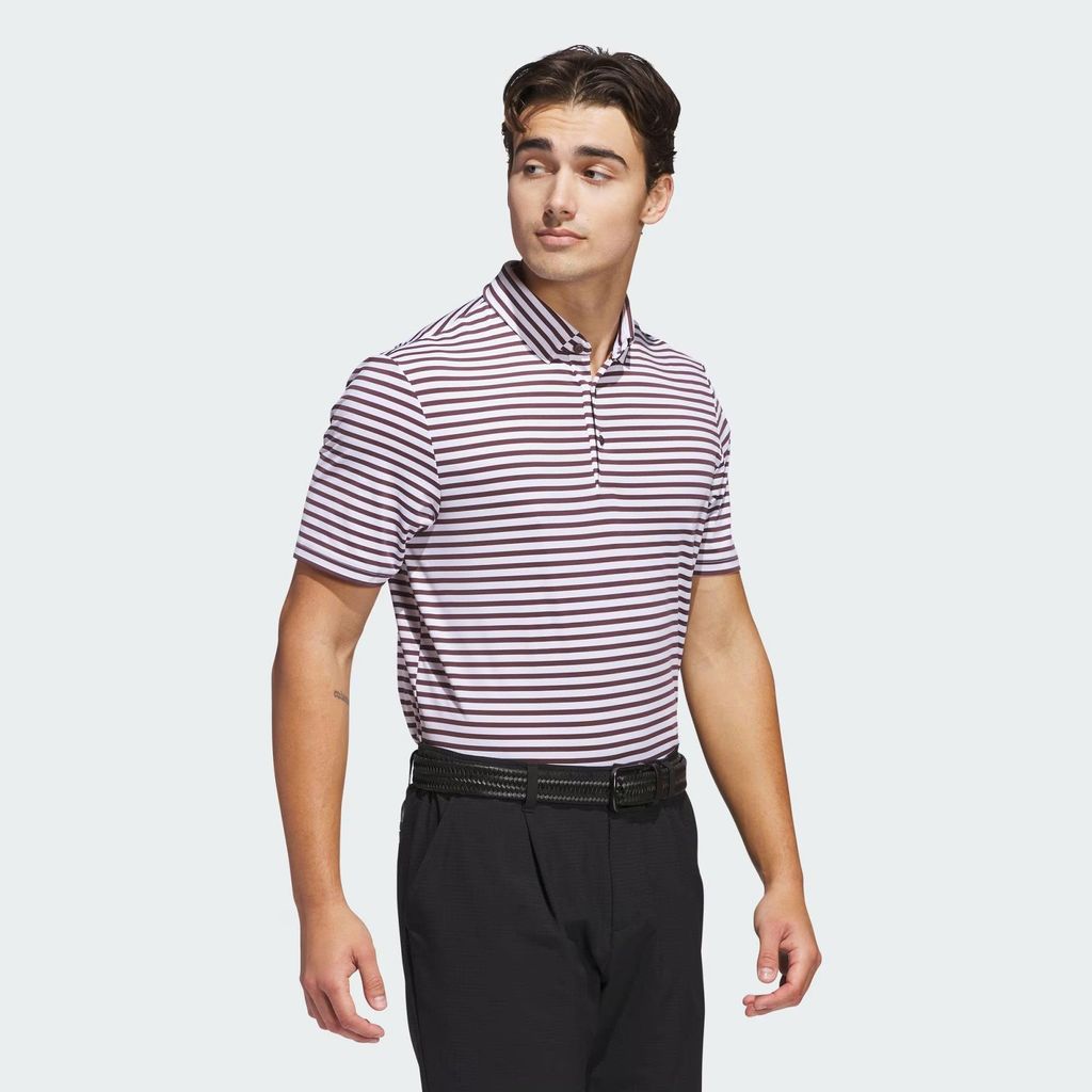 Áo golf nam tay ngắn Ultimate365 Stripe Polo White / Aurora Ruby JF489