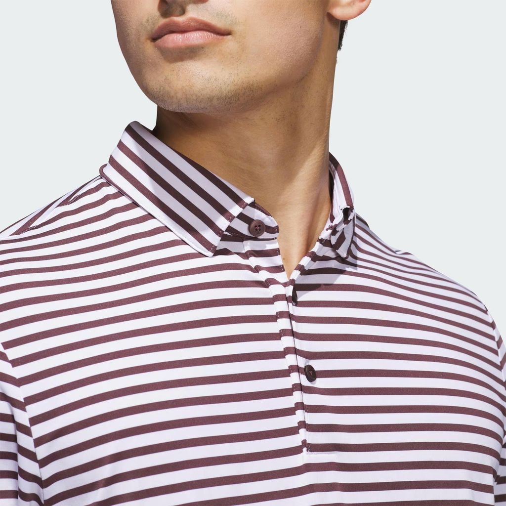 Áo golf nam tay ngắn Ultimate365 Stripe Polo White / Aurora Ruby JF489