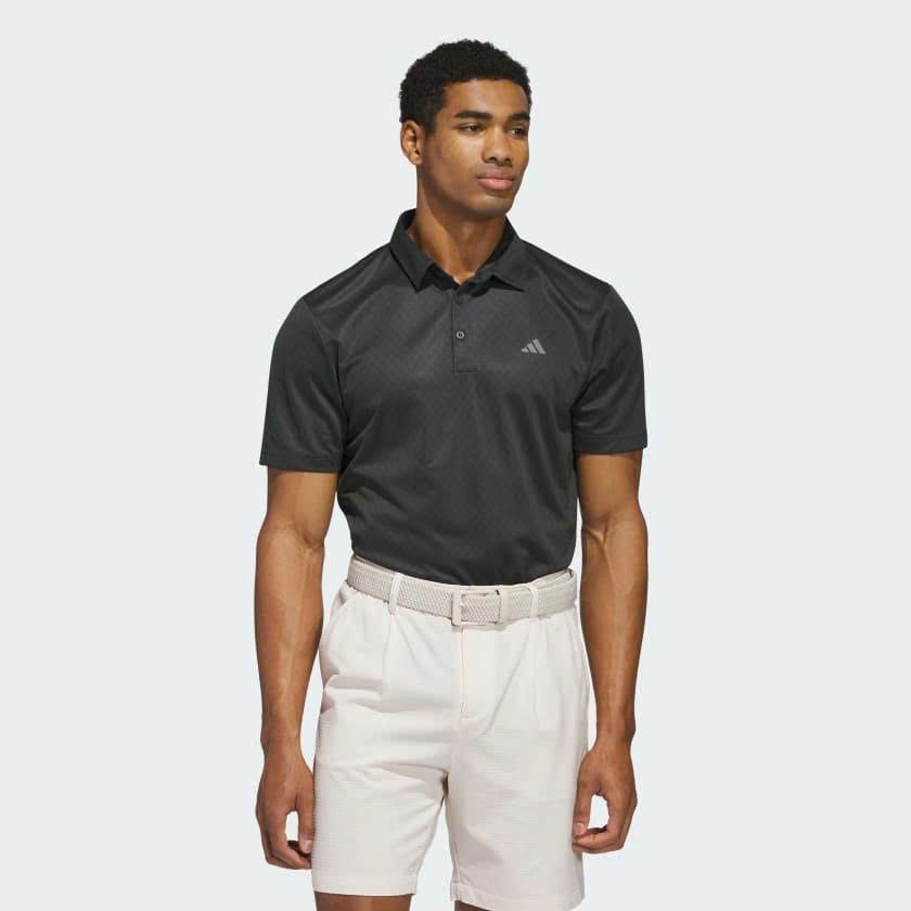 Áo golf nam tay ngắn Core Allover Print Carbon/Black JF8850 | Adidas