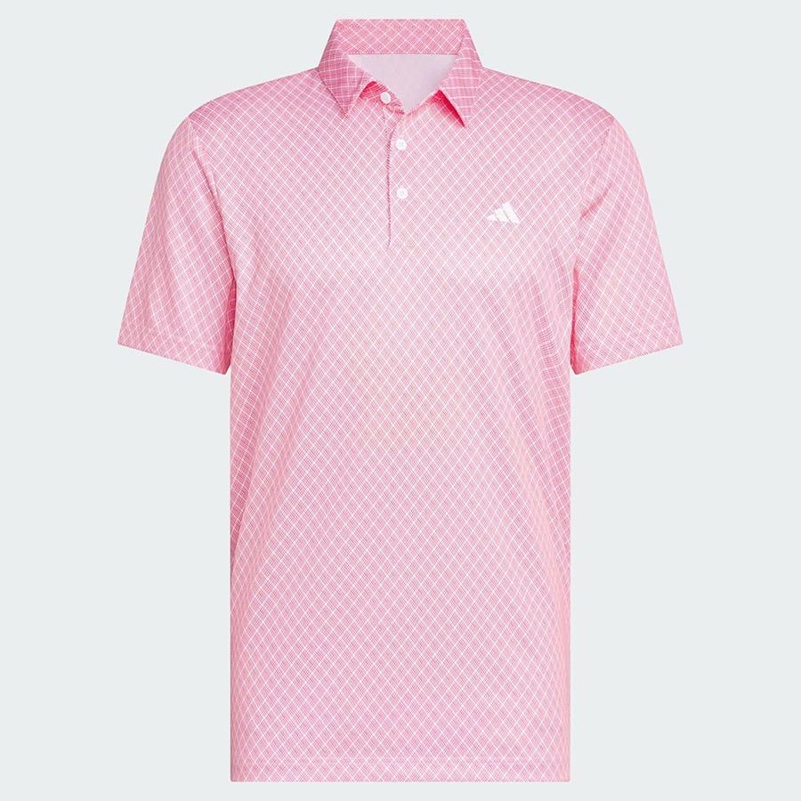 Áo golf nam tay ngắn Core Allover Print Pure Ruby / White JF4946 | AdiÁo golf nam tay ngắn Core Allover Print Pure Ruby / White JF4946 | Adidas