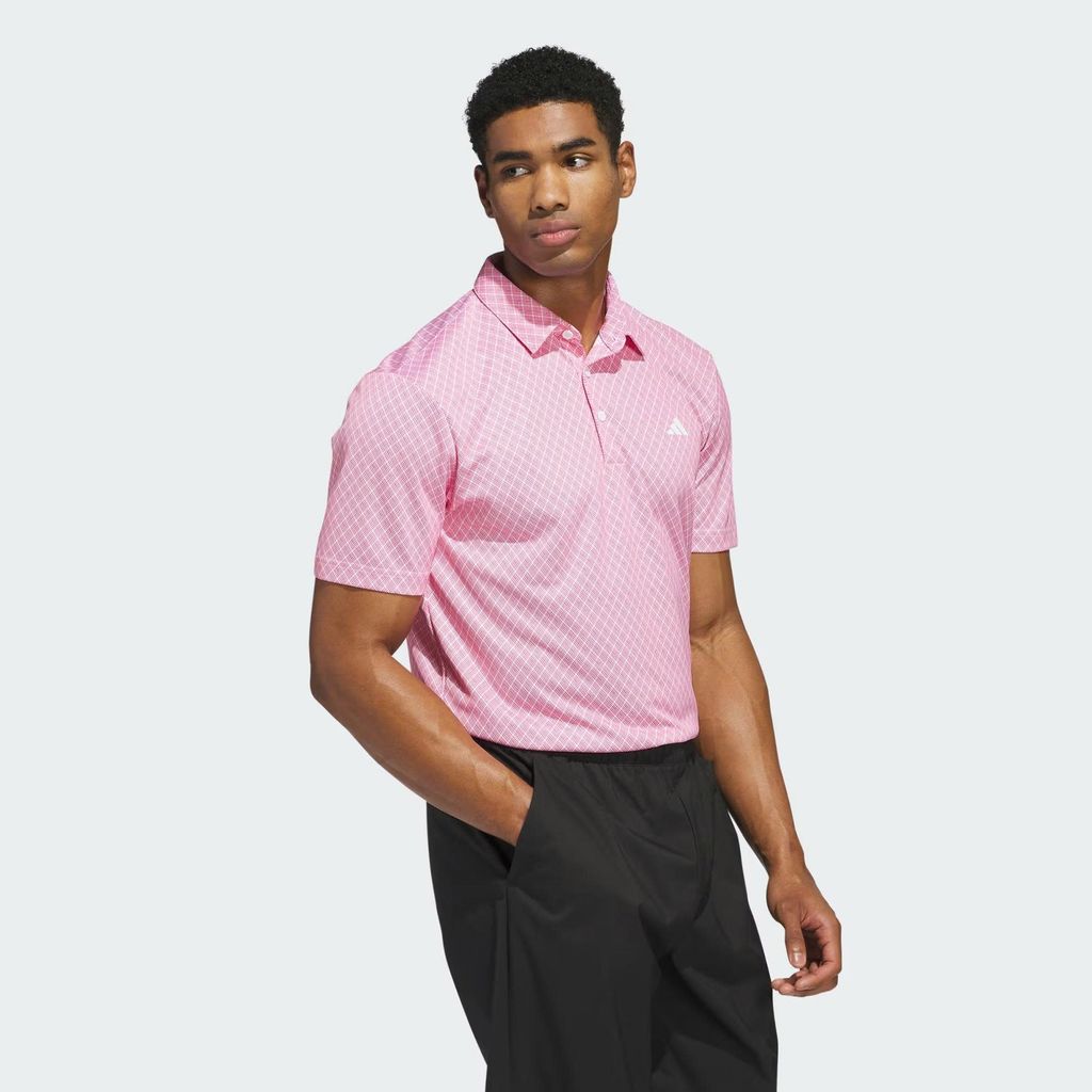 Áo golf nam tay ngắn Core Allover Print Pure Ruby / White JF4946 | Adi