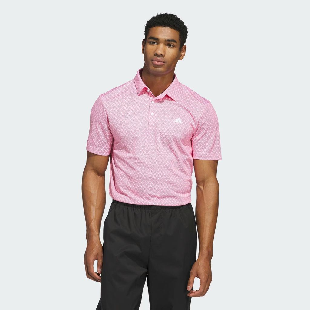 Áo golf nam tay ngắn Core Allover Print Pure Ruby / White JF4946 | Adi