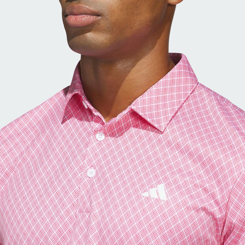 Áo golf nam tay ngắn Core Allover Print Pure Ruby / White JF4946 | Adi