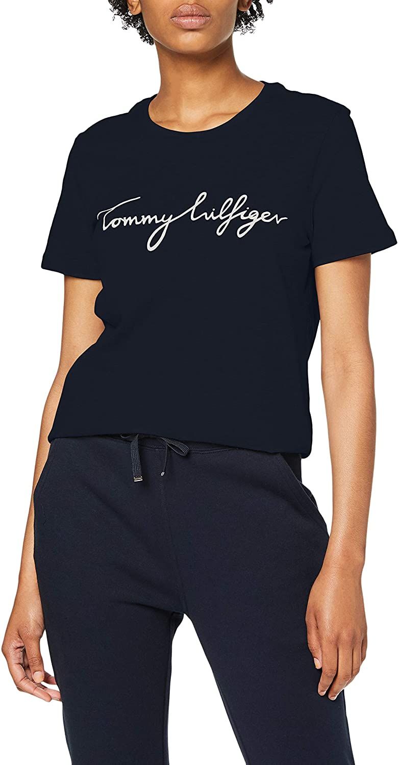 Tommy Hilfiger - Áo thun tay ngắn nữ Heritage Crew Neck Graphic Tee WQ21-WO21