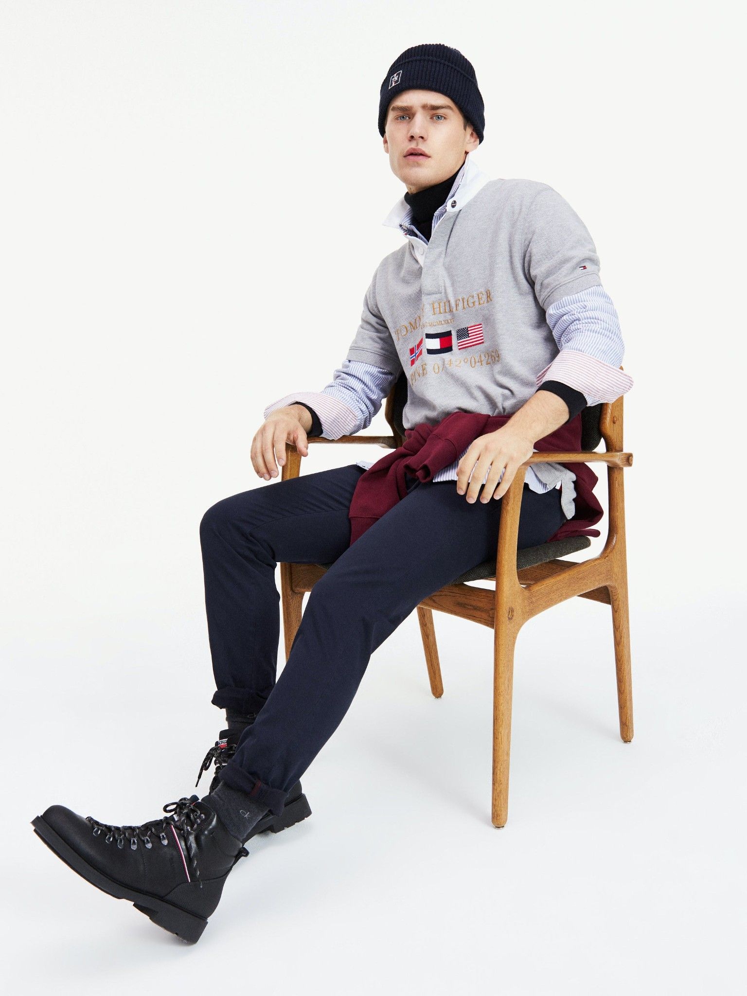 Tommy Hilfiger - Áo polo tay ngắn nam Relaxed Rugby Polo ME21-MS20