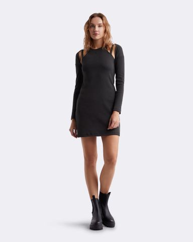 Calvin Klein - Đầm nữ 2 In 1 Cut Out Ribbed Dress