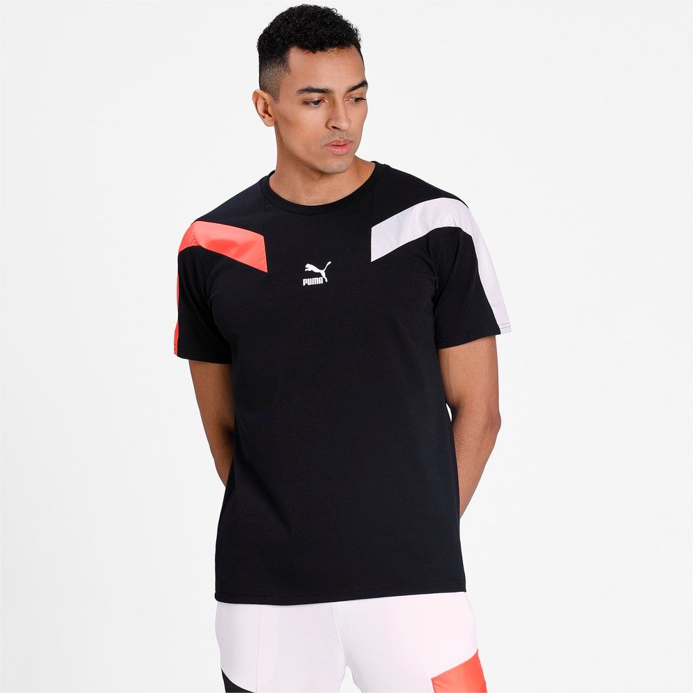 Puma - Áo thun nam T7 2020 Sport Slim Tee Black Lifestyle FW20-5988