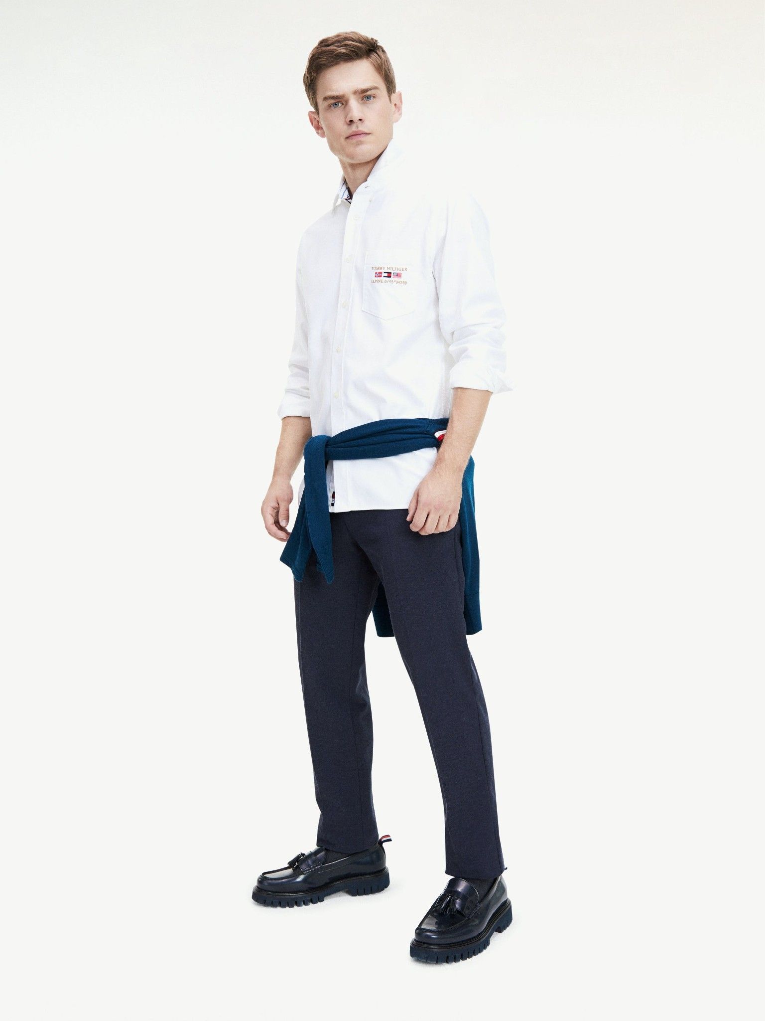 Tommy Hilfiger - Áo sơ mi tay dài nam Flex Motif Oxford AP21-MT20