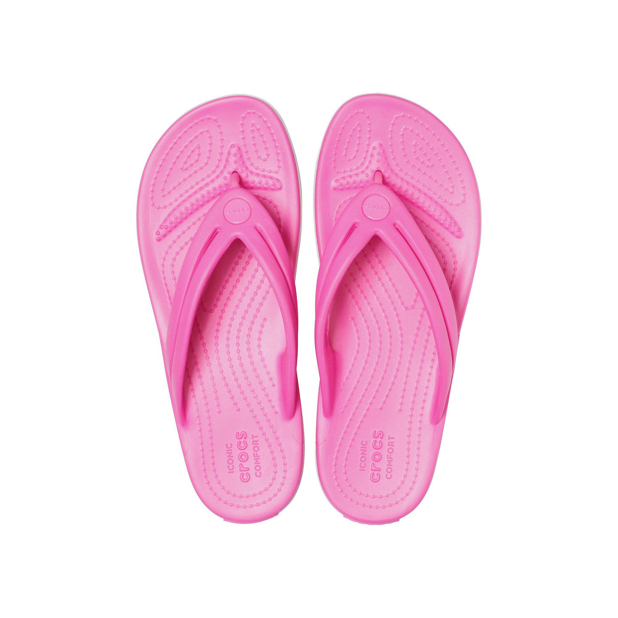Crocs - Dép xỏ ngón Nữ Crocband Flip Electric Pink MP21-2061