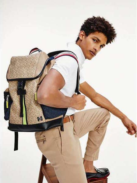 Tommy Hilfiger - Ba lô nam Coated Canvas Flap AM21-5920