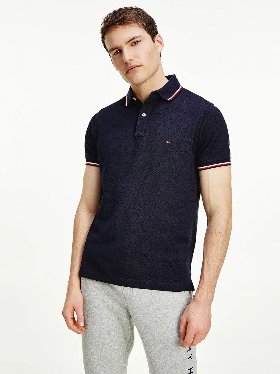 Tommy Hilfiger - Áo polo tay ngắn nam Core Tommy Tipped Slim Polo AP21-8658