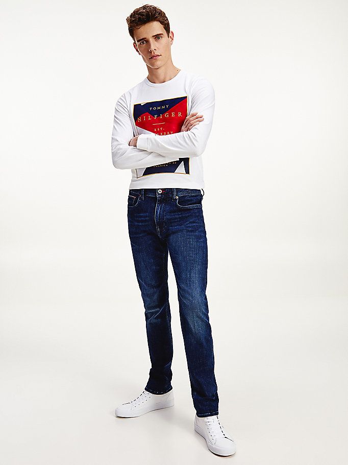 Tommy Hilfiger - Quần jeans nam Slim Bleecker Bridger MW21-9899