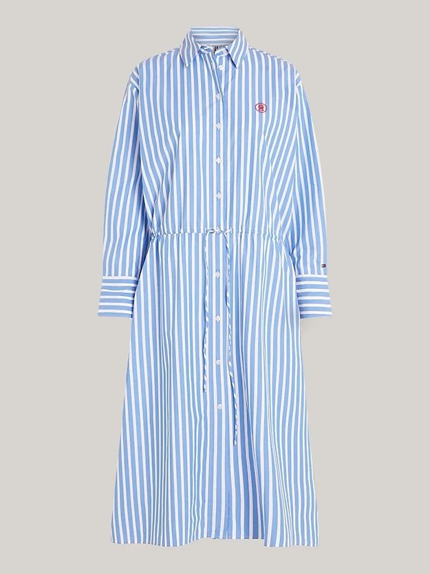 Tommy Hilfiger - Đầm nữ TH Monogram Stripe Relaxed Midi Shirt Dress