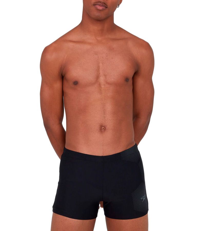 Speedo - Đồ bơi nam Tech Logo Asht Am Black/Grey SS20-811