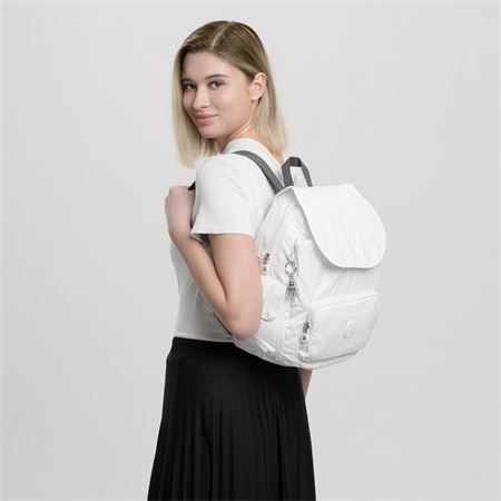 Kipling - Ba lô City Pack S White Metallic BA21-147I