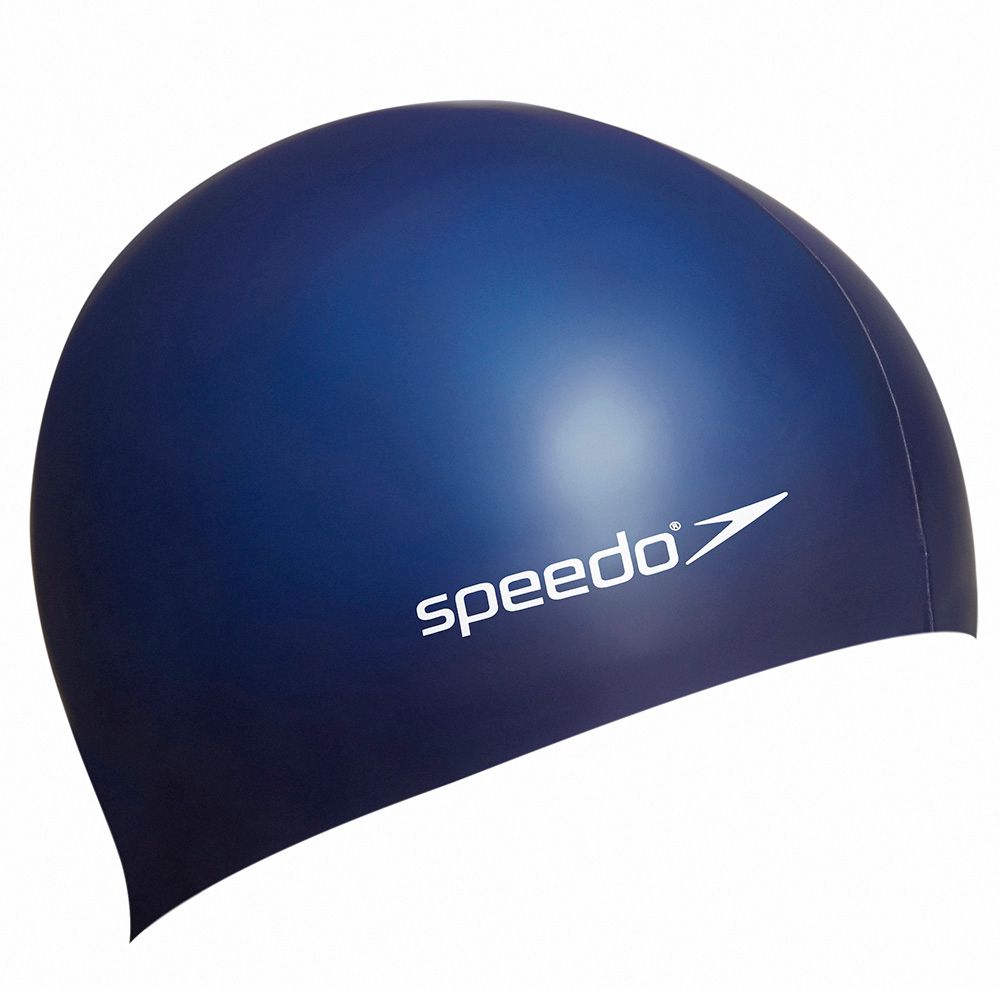 Speedo - Nón bơi Plain Flat Silicone Cap Navy