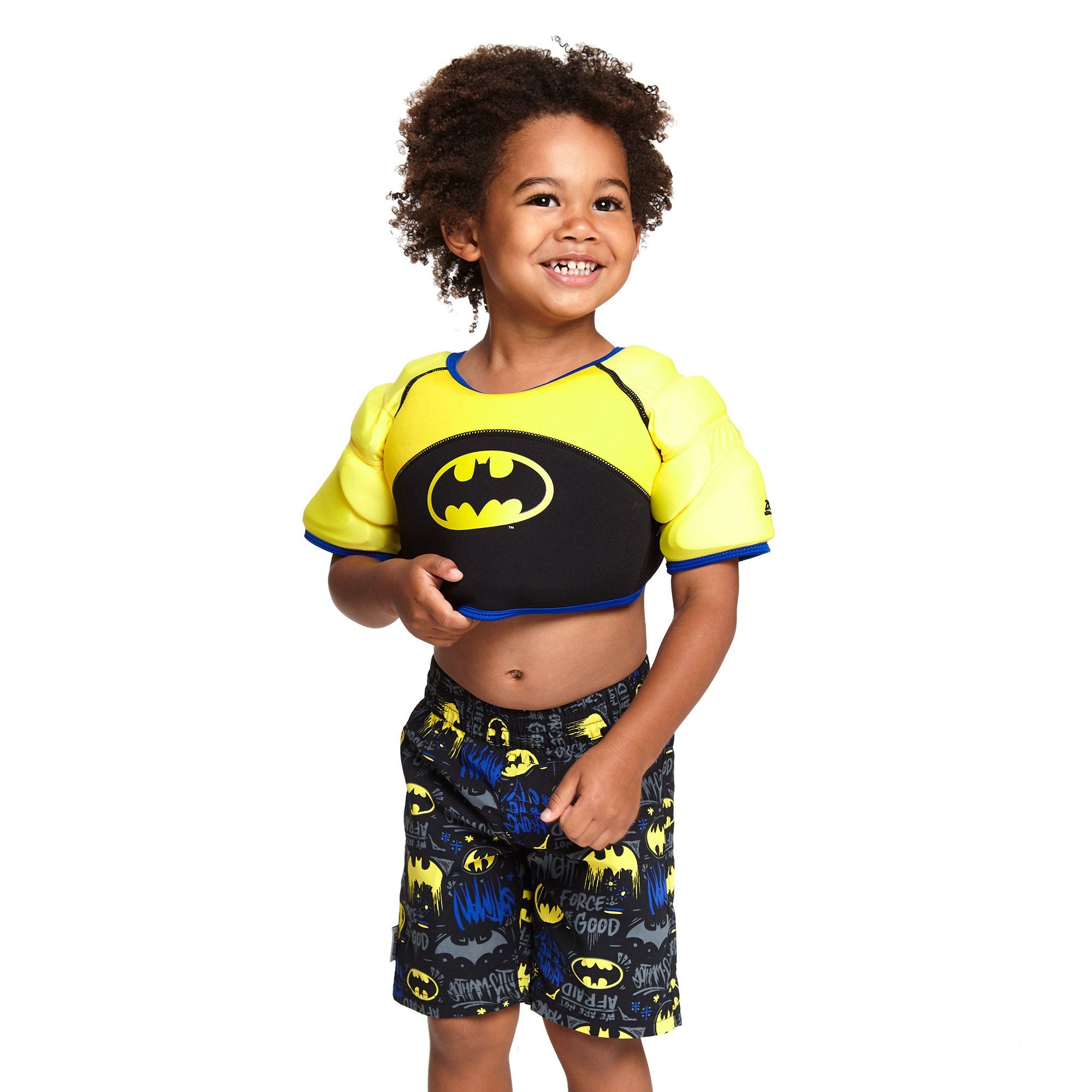 Zoggs - Phao bơi bé trai Batman Water Wings Vest - Black Yellow Swimming CO21-8023