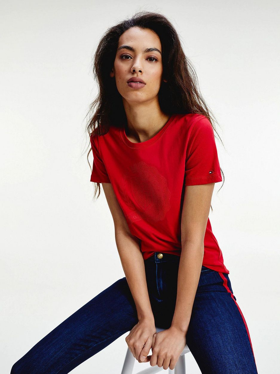 Tommy Hilfiger - Áo thun tay ngắn nữ Icon SlimTop WP21-8920