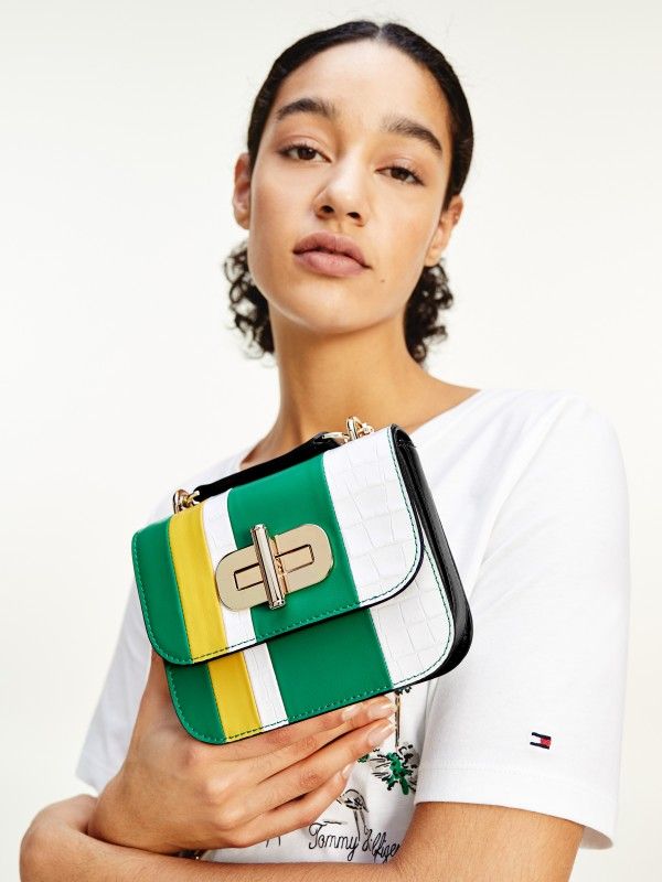 Tommy Hilfiger - Túi đeo chéo nữ Turnlock Mini Crossover Croc AW21-9022