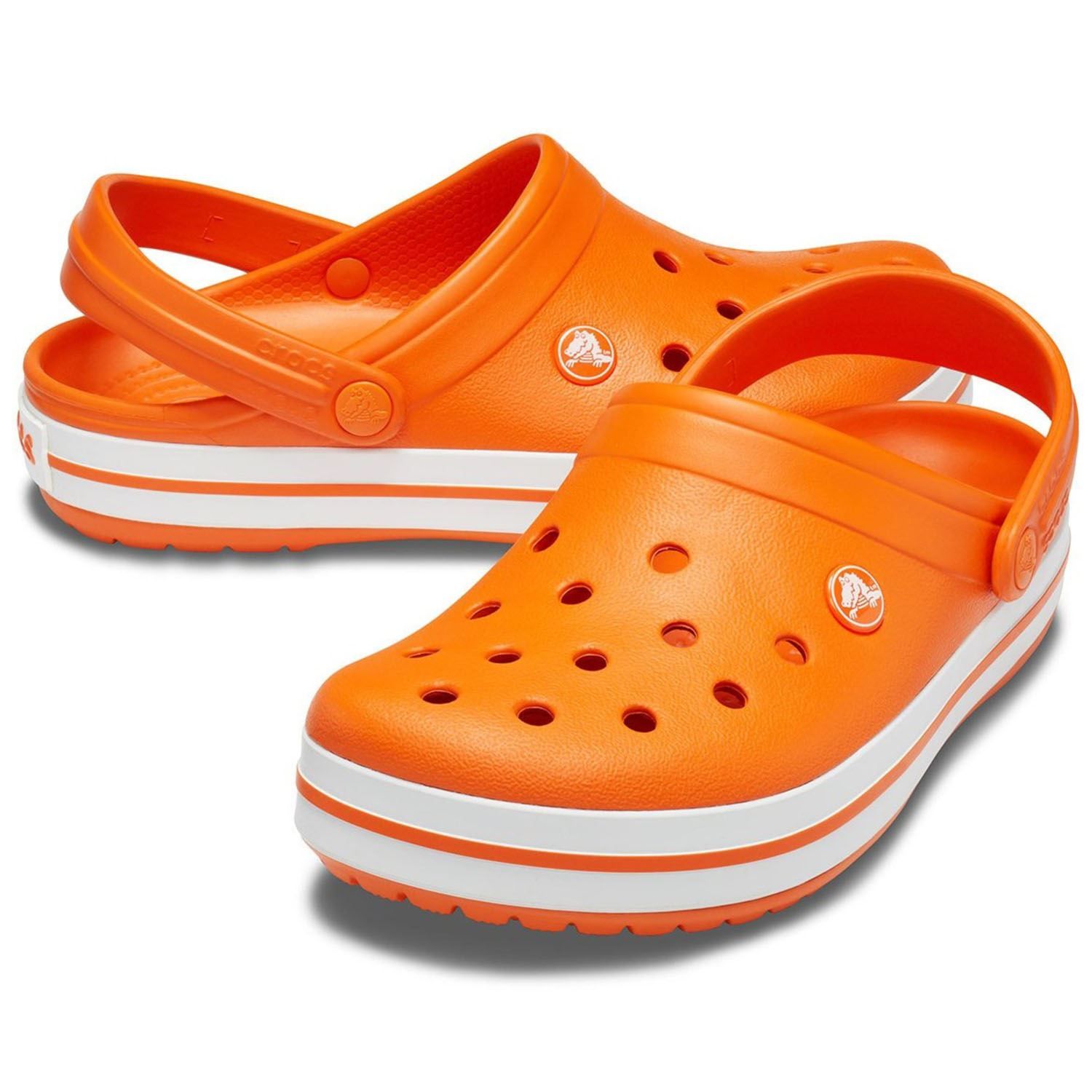 Crocs - Giày Sandal Thể Thao Unisex Crocband Clog Orange/White 1516-982