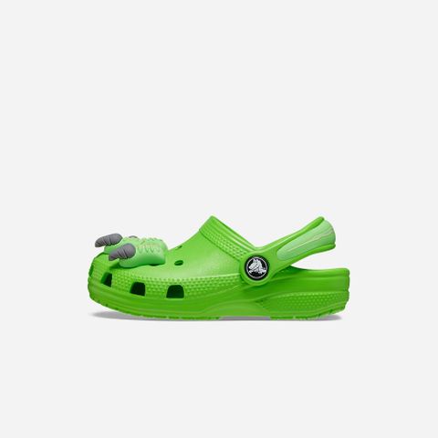 Crocs - Xăng đan trẻ em Classic I Am Dinosaur Green Slime Lifestyle