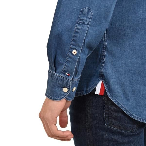Tommy Hilfiger - Áo sơ mi tay dài nam Organic Stretch Deni MW21-DP35